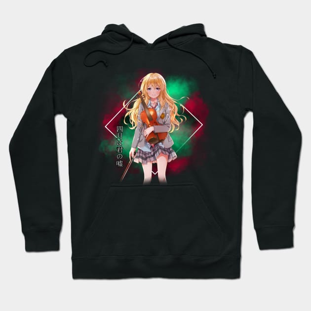 Notes of Friendship Shigatsu wa Uso Anime Tee Celebrating Bonds Through Music Hoodie by skeleton sitting chained